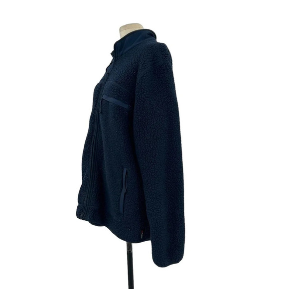 J. Crew Nordic Jacket in Polartec Sherpa‎ Fleece Navy Blue Men's Size XL - Picture 4 of 9